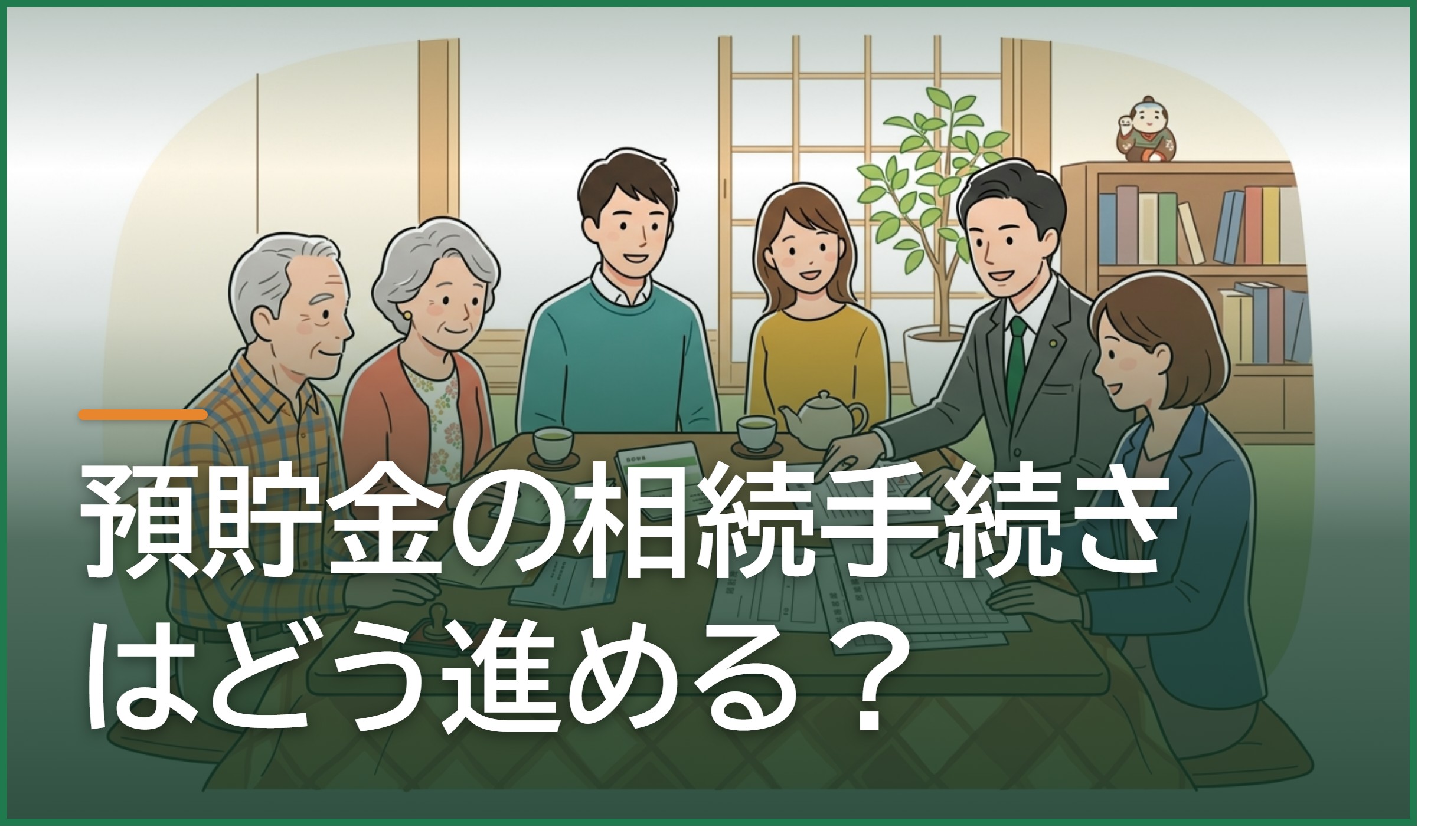 預貯金の相続手続きはどう進める?口座凍結の解除に必要な書類と流れ