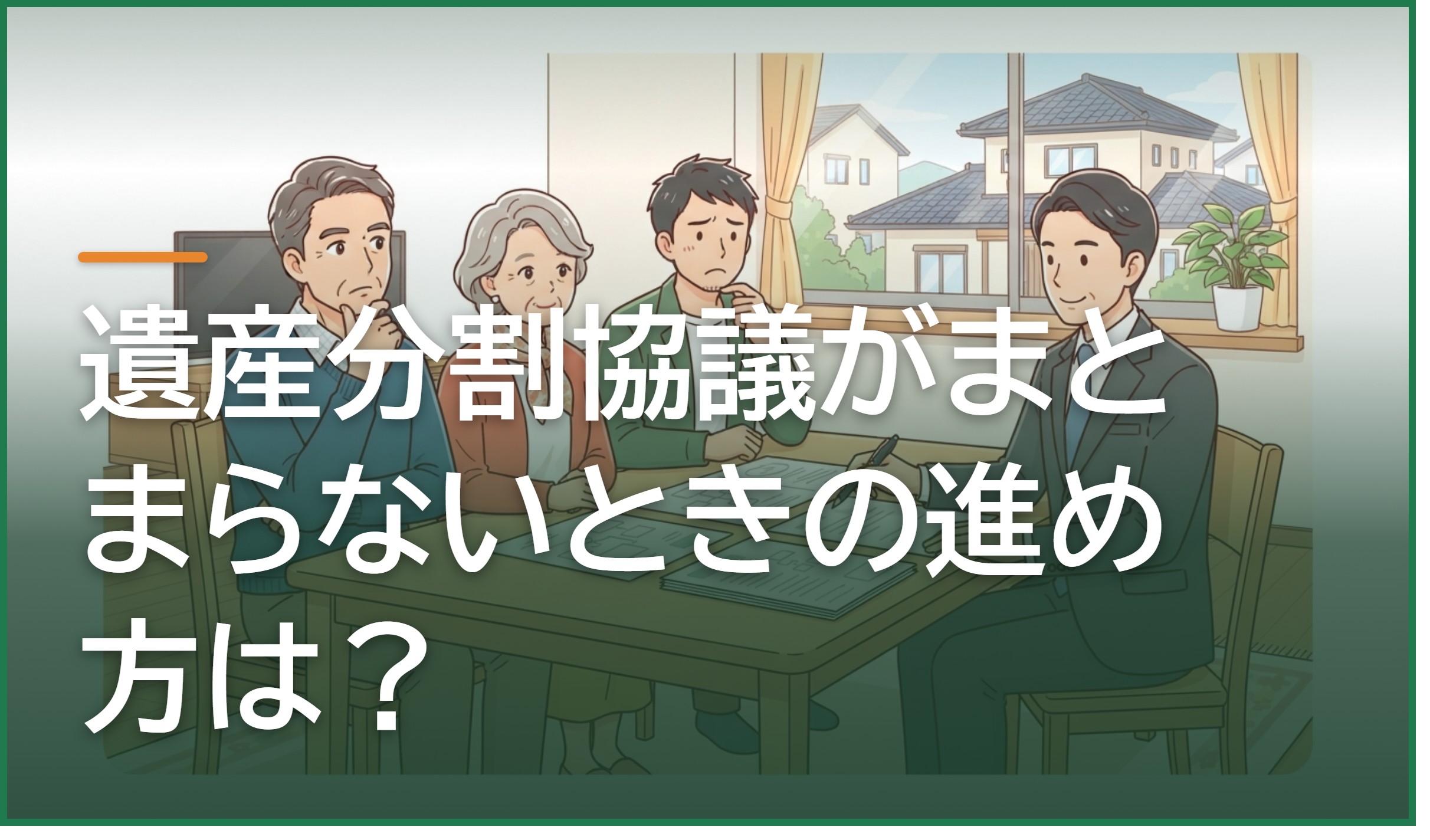 遺産分割協議がまとまらないときの進め方は?熊本・八代で調停に進む前に知っておきたい4つのステップ