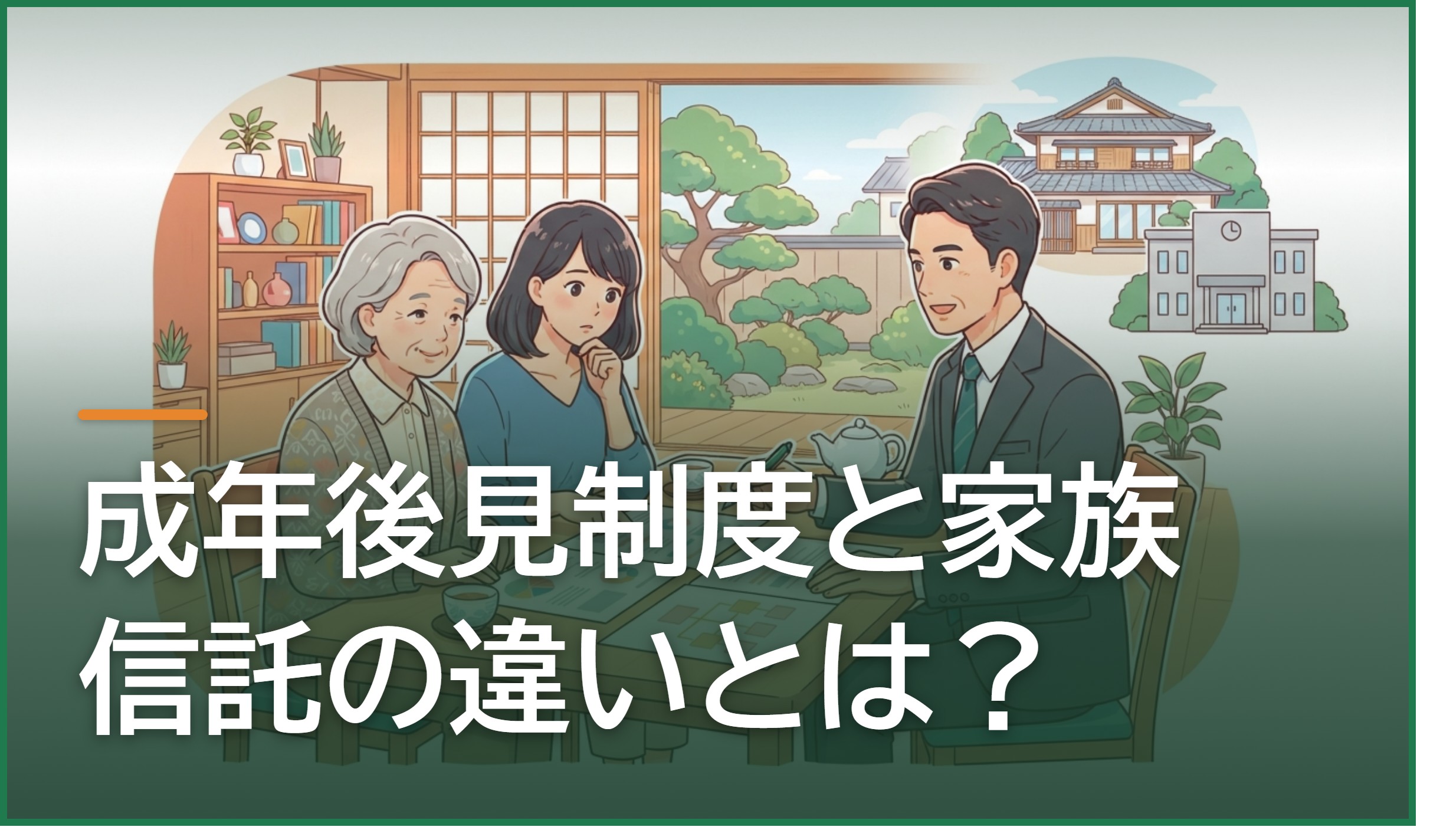成年後見制度と家族信託の違いとは?熊本・八代で「どちらを使うか」を決める4つの視点